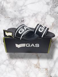 GAS Ciabatte Uomo 41 Nero Bianco Slider Nuove