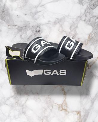 GAS Ciabatte Uomo 41 Nero Bianco Slider Nuove