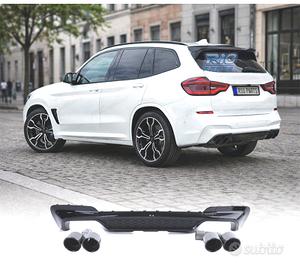 DIFFUSORE BMW X3 G01 LOOK M PERFORMANCE NERO LUCID