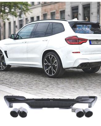 DIFFUSORE BMW X3 G01 LOOK M PERFORMANCE NERO LUCID