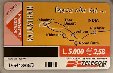 Scheda telefonica Telecom rara NUOVA anni 2000