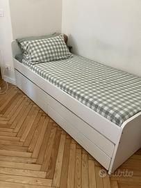 Letto Ikea Slakt una piazza+letto extra+2 cassetti