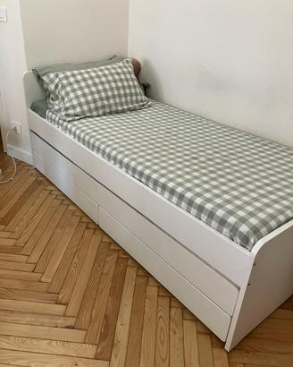 Letto Ikea Slakt una piazza+letto extra+2 cassetti