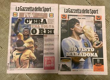 Gazzetta dello sport - maradona - Pelé- ali