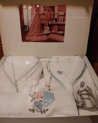 set completo da bagno con accappatoi 