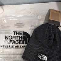 Berretto the North face in maglia grigio scuro 
