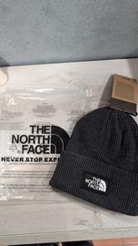 Berretto the North face in maglia grigio scuro 
