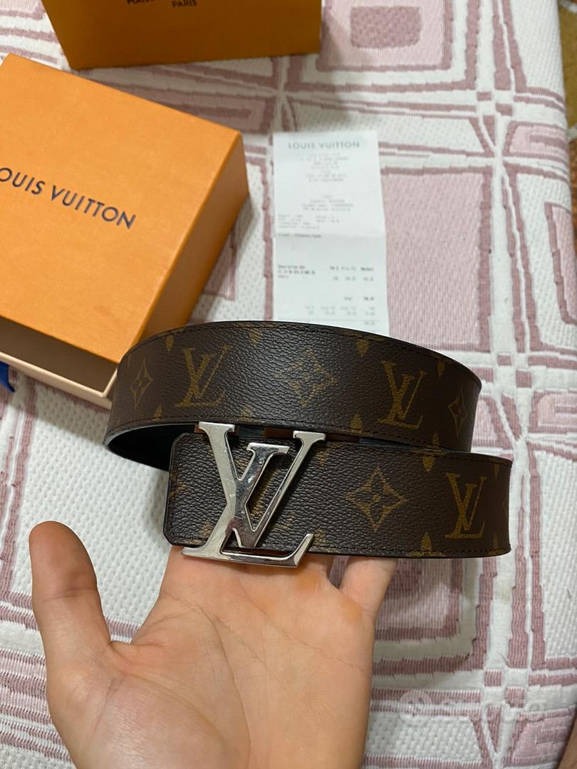 Cintura LouisVuitton nera scacchi fb oro - Abbigliamento e Accessori In  vendita a Genova