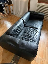 Divano in vera Pelle Italiana struttura in acciaio