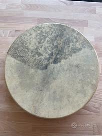 Tamburo artigianale con batacchio e custodia