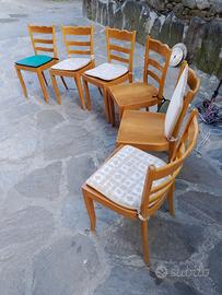 6 sedie in legno come nuove 