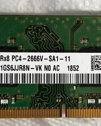 RAM SK hynix 8GB DDR4 2666MHz SoDIMM per notebook