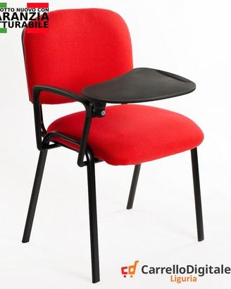 Sedie sala riunione conferenza rosse con Scrittoio