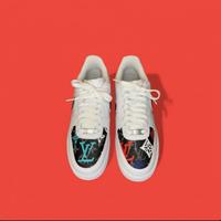 Air force 1 bianche fatte a mano nuove con scatola