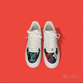 Air force 1 bianche fatte a mano nuove con scatola