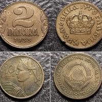 1-2-10 Dinara 1938-1963-1965-1981 Jugoslavia