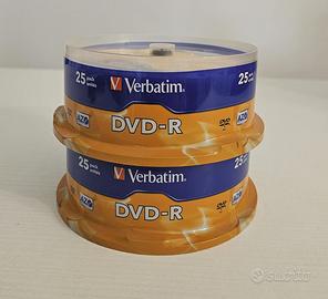 50 DVD - R Verbatim nuovi in confezioni sigillate