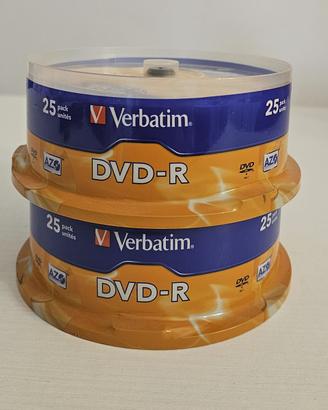 50 DVD - R Verbatim nuovi in confezioni sigillate