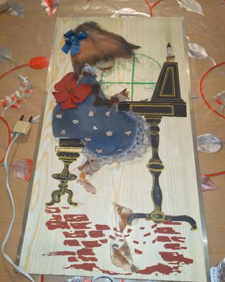 decorazione stile hobby hollie..in legno..quadro 