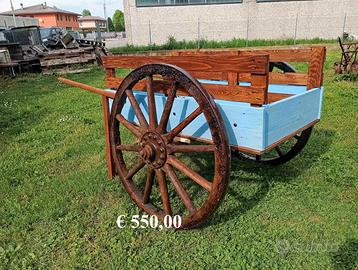 Carretto in legno con sponde removibili x piano