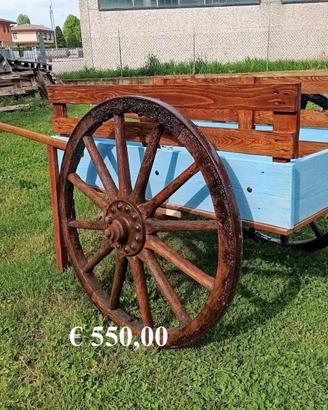 Carretto in legno con sponde removibili x piano