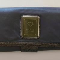 Portafoglio donna Guess blu marrone fodera