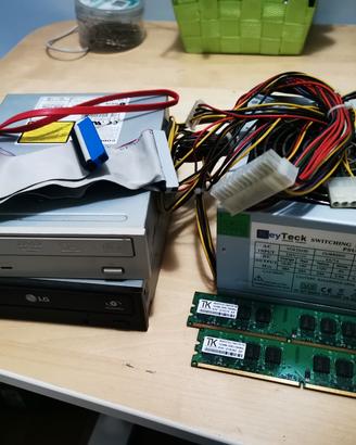 Alimentatore lettore DVD microfono pc ram DDR2 sa