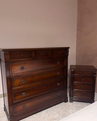 trittico camera da letto in noce nazionale