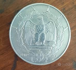 Moneta Storica Lira 2 - 1941