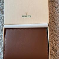 Rolex Porta Carte Di Credito in Pelle Marrone