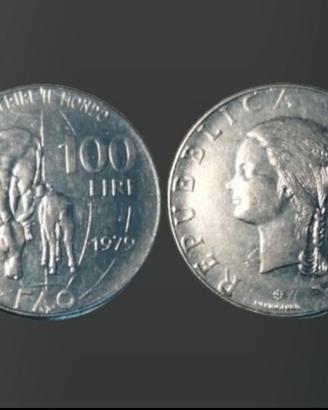100 Lire Repubblica Italiana Fao 1979 