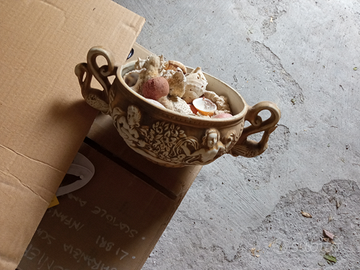 Mare conchiglie pesca accessori arredo marini vaso