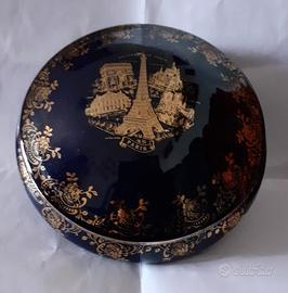 Bomboniera Portagioie Limoges France blu