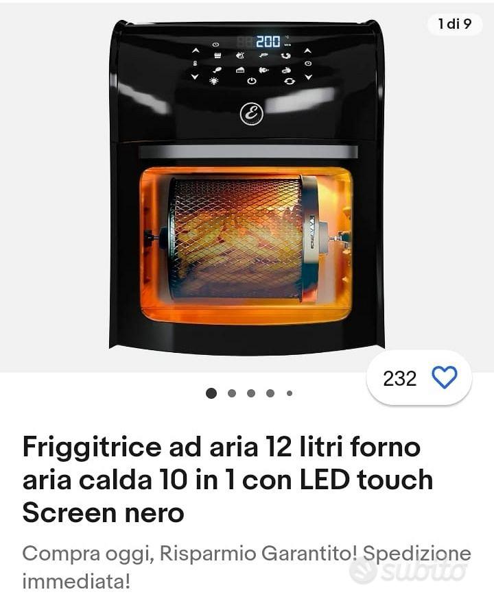 Friggitrice Ad Aria 12 Litri 10 In 1 Forno Aria Calda Con LED