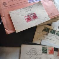 lotto lettere con buste postali antiche affrancate