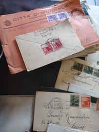 lotto lettere con buste postali antiche affrancate
