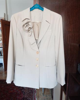 giacca beige donna Gattinoni taglia 44 vintage 