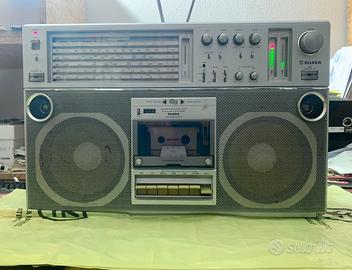 STEREO PORTATILE VINTAGE SILVER