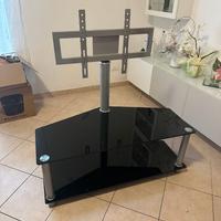 Supporto TV con annesso mobile in vetro