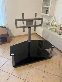 Supporto TV con annesso mobile in vetro