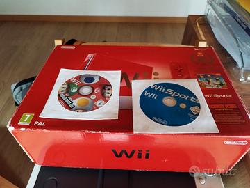 NINTENDO WII LIMITED EDITION ROSSA + 2 GIOCHI