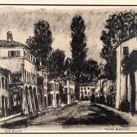 Tono Zancanaro - Padova 1906 -ivi 1985 "Via Piova"