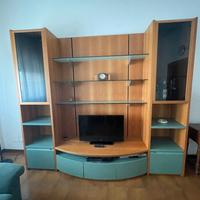 Mobile soggiorno in legno chiaro verde acqua