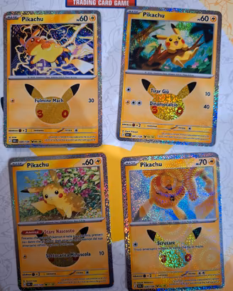 set carte Pikachu trentesimo anniversario 