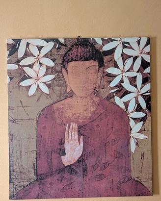 Quadro Canvas stampa su tela Buddha Zen 85x95 cm
