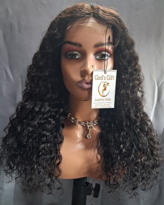 Parrucca naturale con 4x4 Top lace closure 