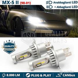 Lampade LED H4 Per MAZDA MX-5 2 Luci CANbus 6500K