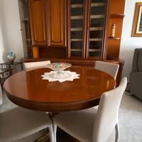Tavolo tondo + mobile credenza legno