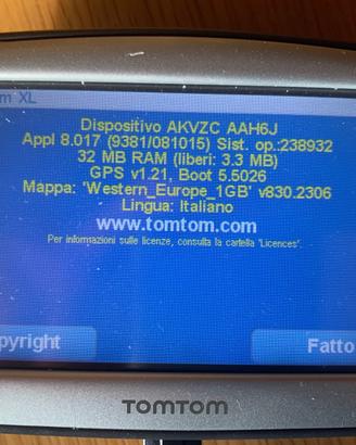 Navigatore Tom Tom XL Europa