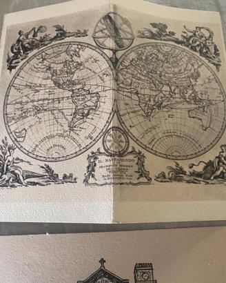 Cartoline vintage  Gerusalemme e Mappamondo